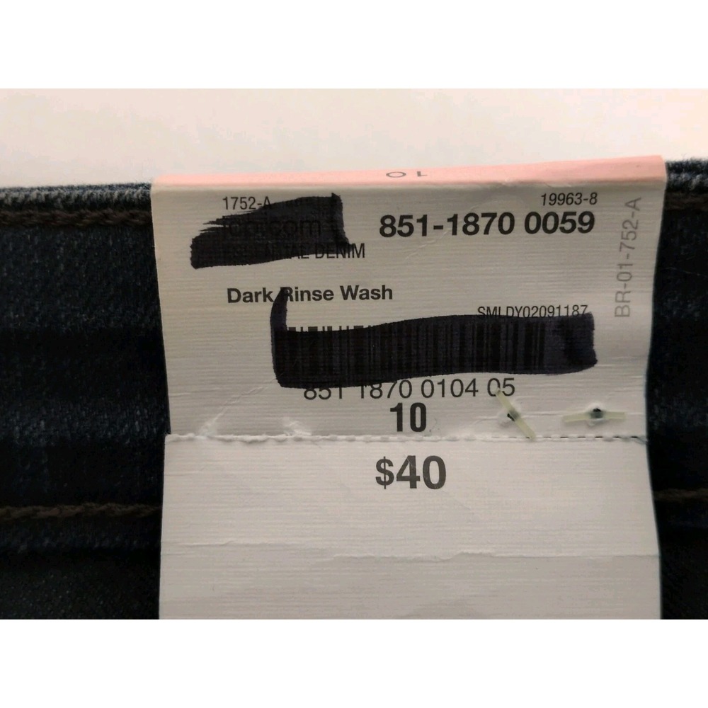 Liz Claiborne Women's Jeans Dark Rinse Wash Boot Cut Size 10 New With Tags - Picture 5 of 7